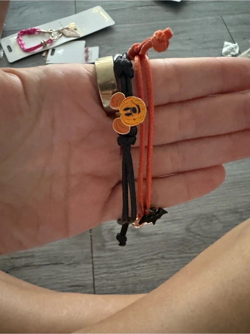 Disney Parks - Halloween Mickey Charm Bracelet and Necklace Set